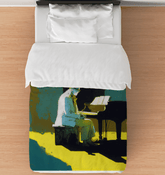 SurArt 88 Duvet Cover on bed, exemplifying modern style and comfort.